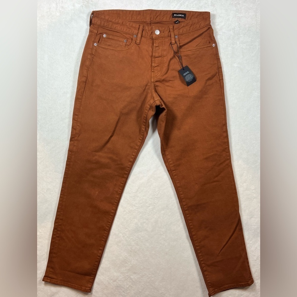 NWT Bonobos Brown Jeans 32W 30L Duck Canvas Designer Denim Pants